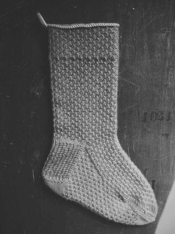 knit heirloom stocking