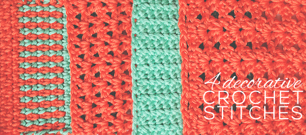 Four decorative crochet stitches